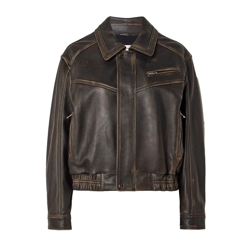 Blouson aviateur en cuir Clint Blouson aviateur en cuir Clint