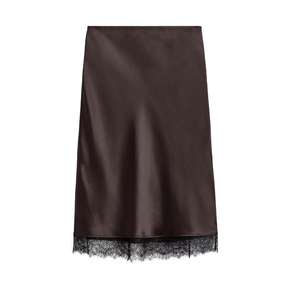 Jupe mi-longue en satin