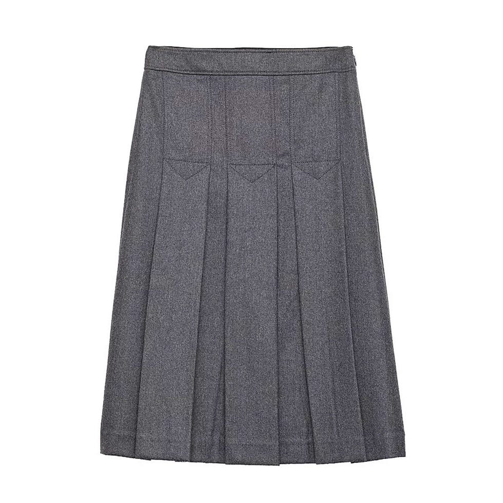 Jupe plissée en flanelle