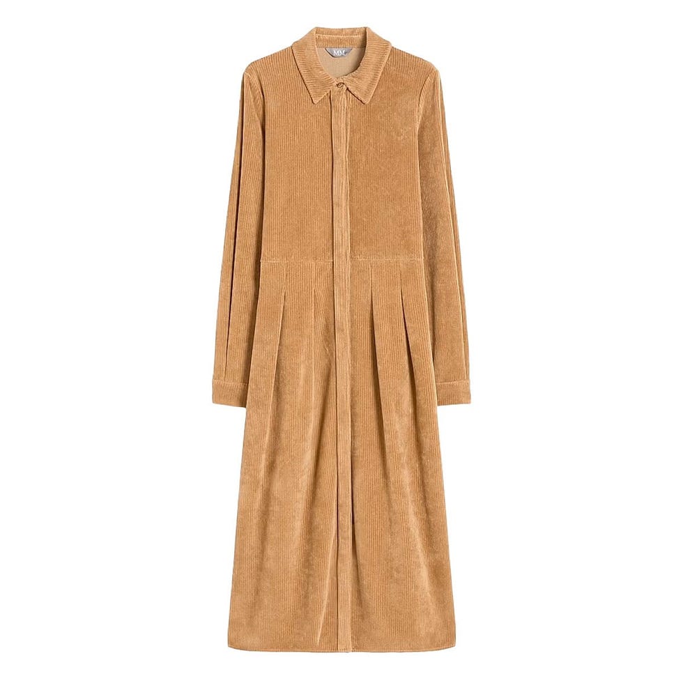 Robe chemise en velours côtelé