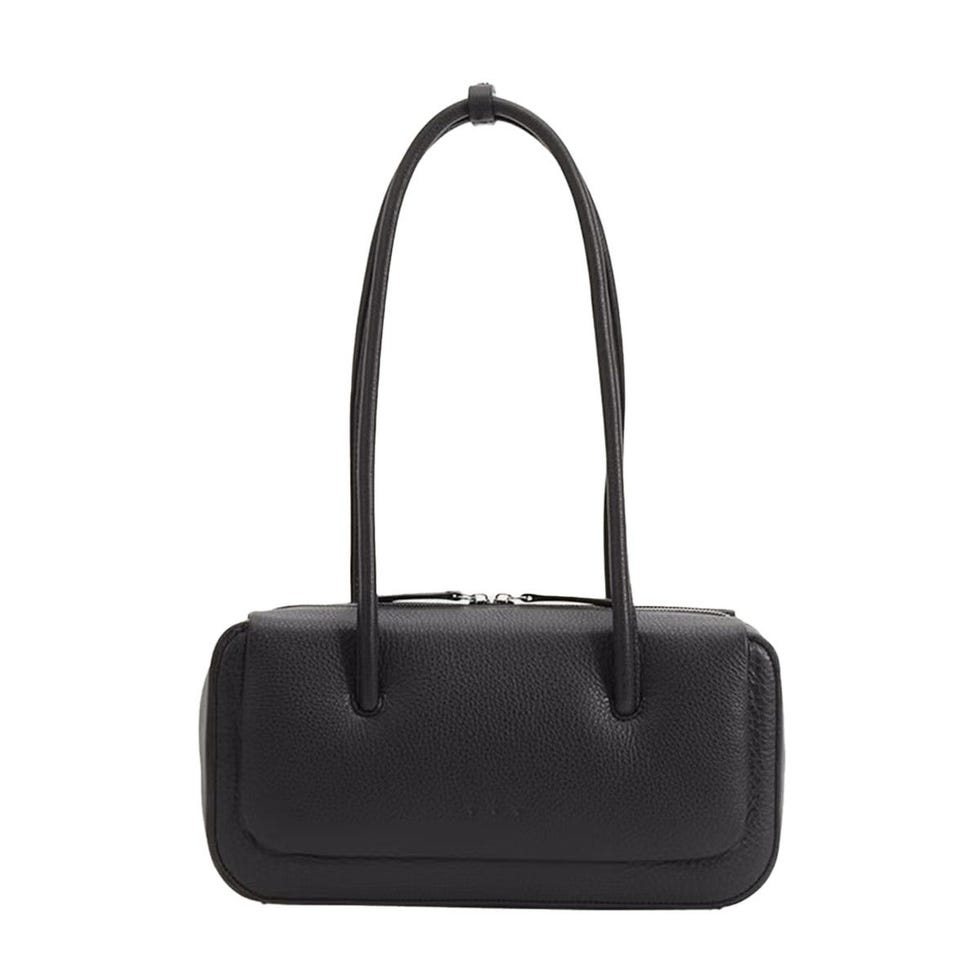 Sac porté épaule Bowling en cuir de veau Lagune Sac porté épaule Bowling en cuir de veau Lagune