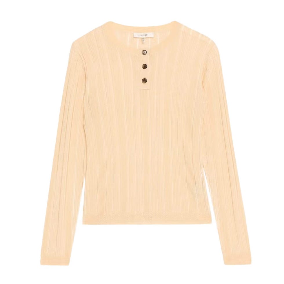 Haut Henley côtelé à manches longues et échelle Haut Henley côtelé à manches longues et échelle