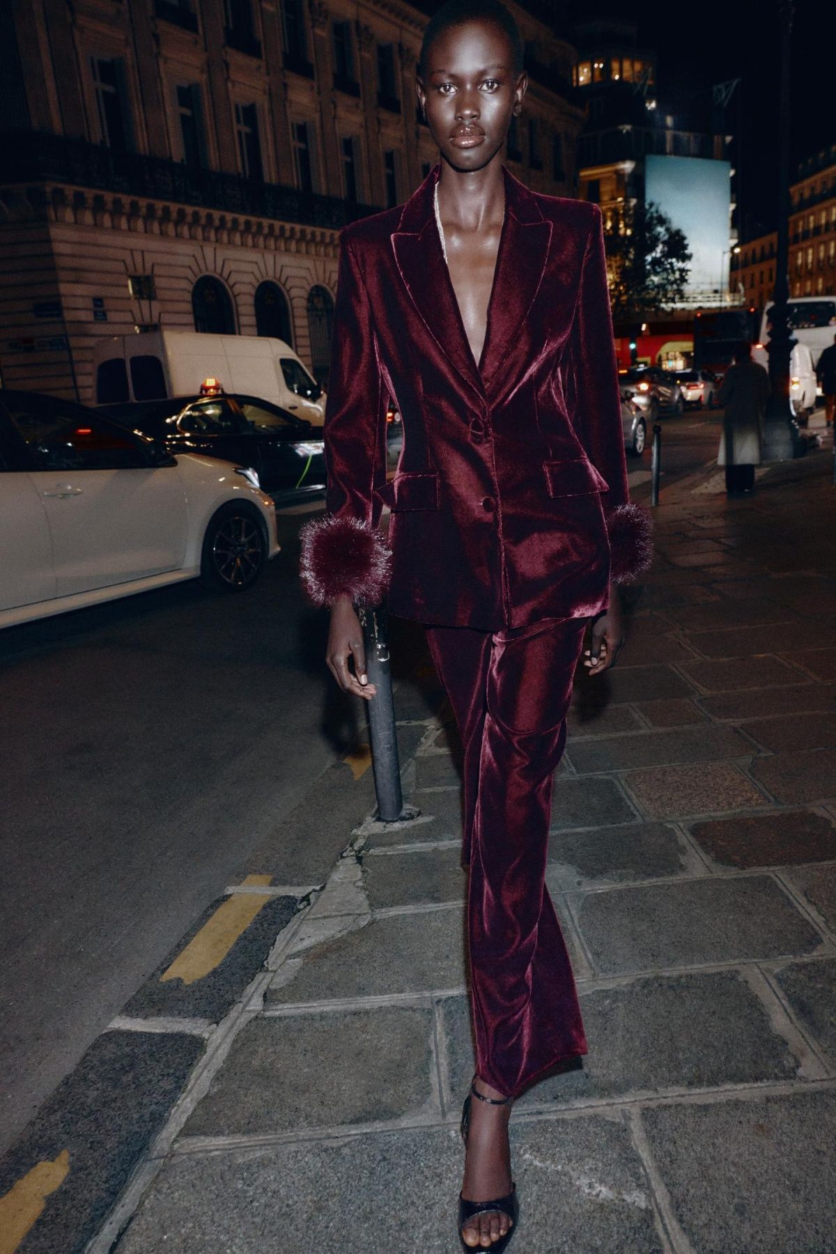 Costume blazer et pantalon en velours Zara