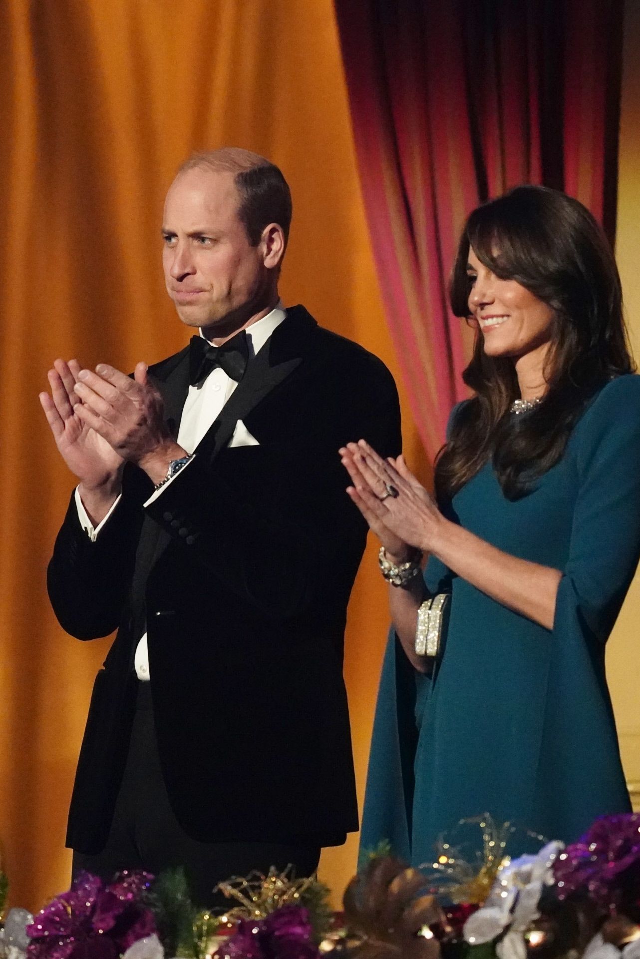 Kate Middleton, vêtue d'une robe Safiyaa, au Royal Variety Performance 2023