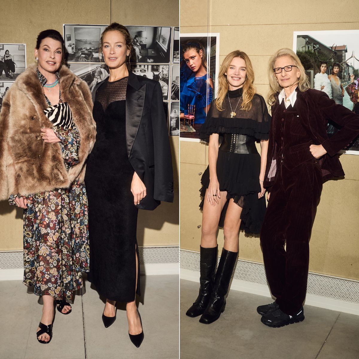 Quelques-uns des modèles qui ont travaillé avec Annie Leibovitz et ont assisté au vernissage de son exposition à La Corogne.