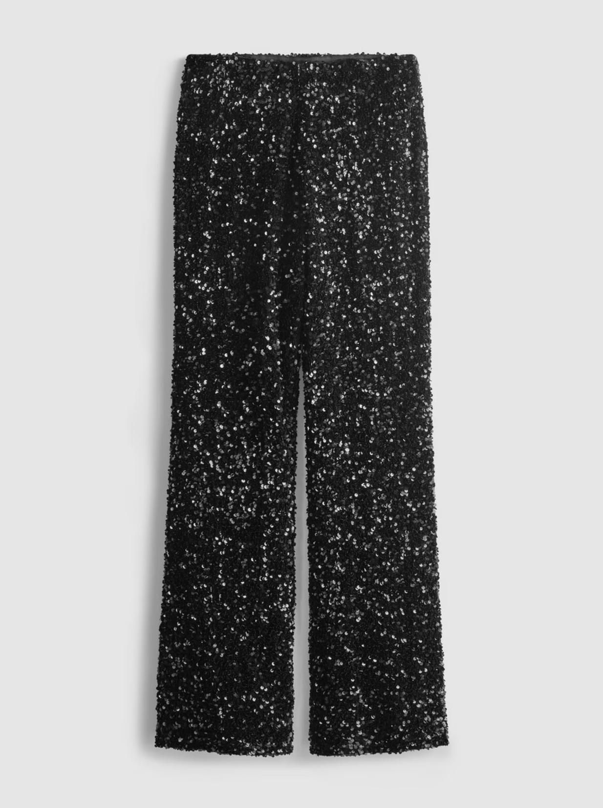 Pantalon noir à sequins