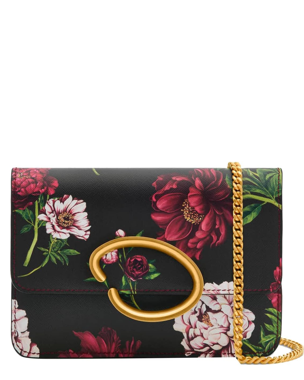 Pochette O imprimée pivoine