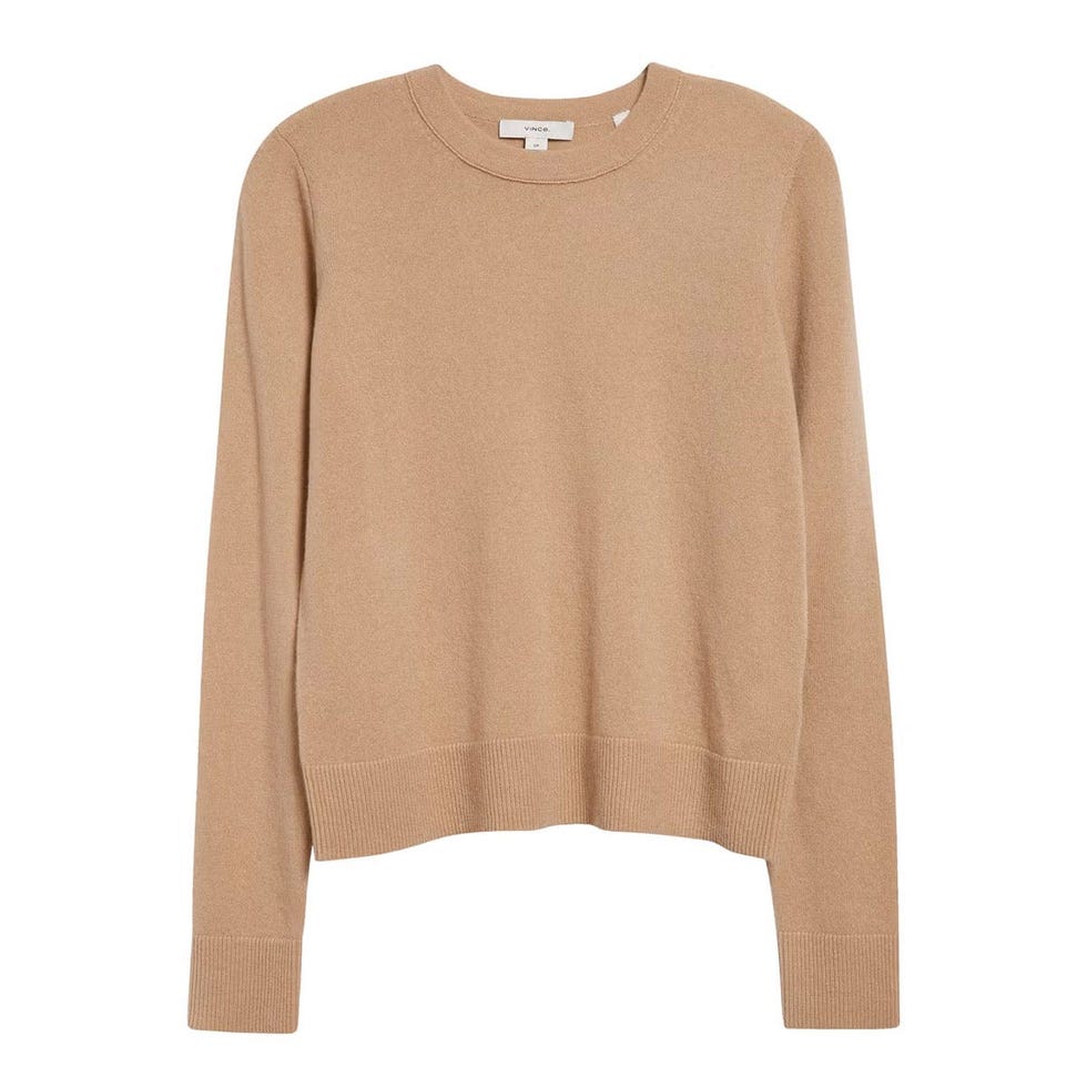 Pull classique en cachemire à col rond