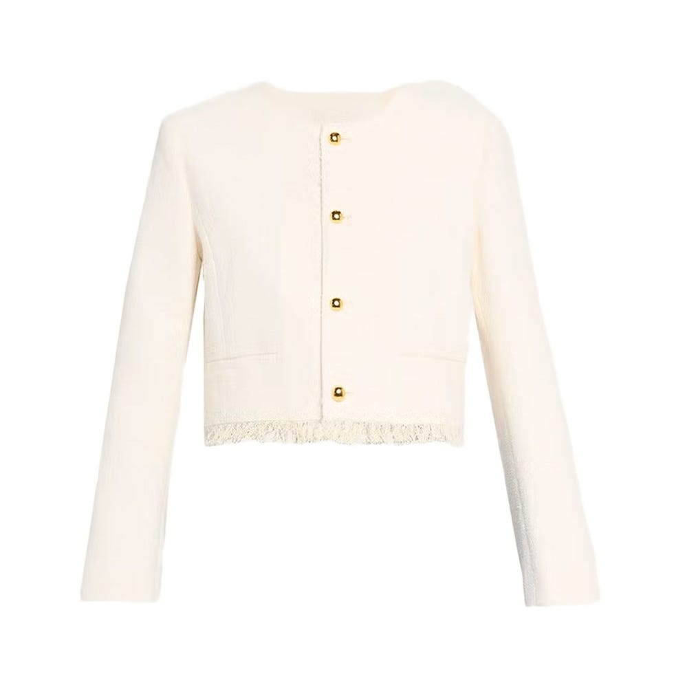 Veste à franges en tweed