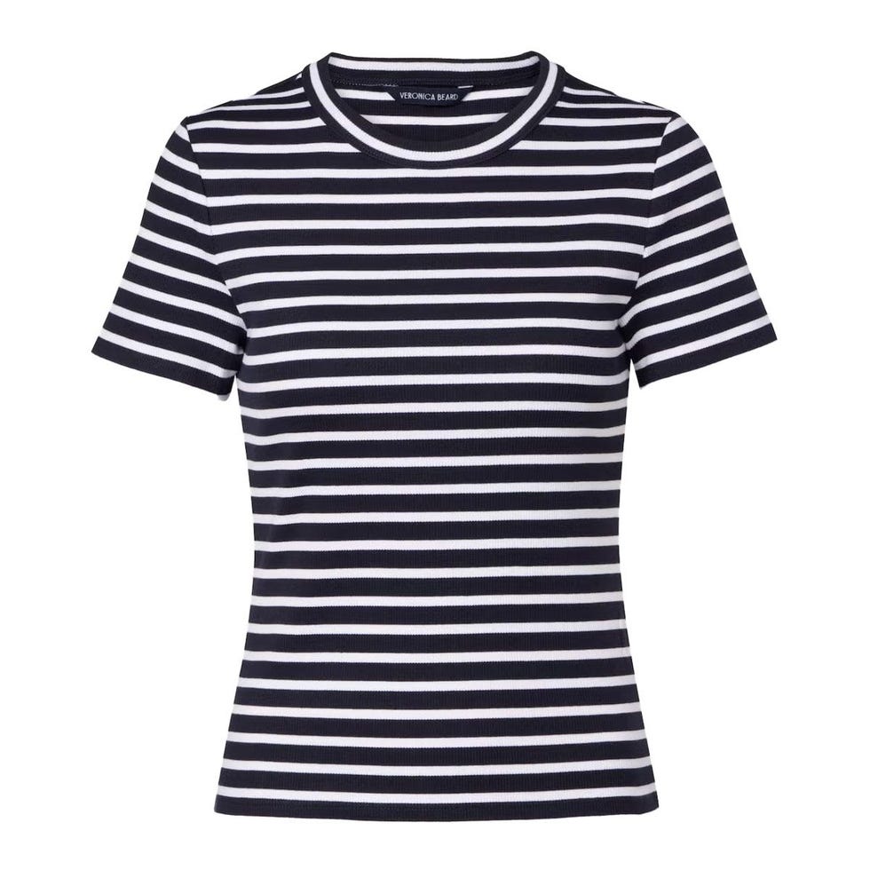 T-shirt rayé en coton mélangé Pruitt