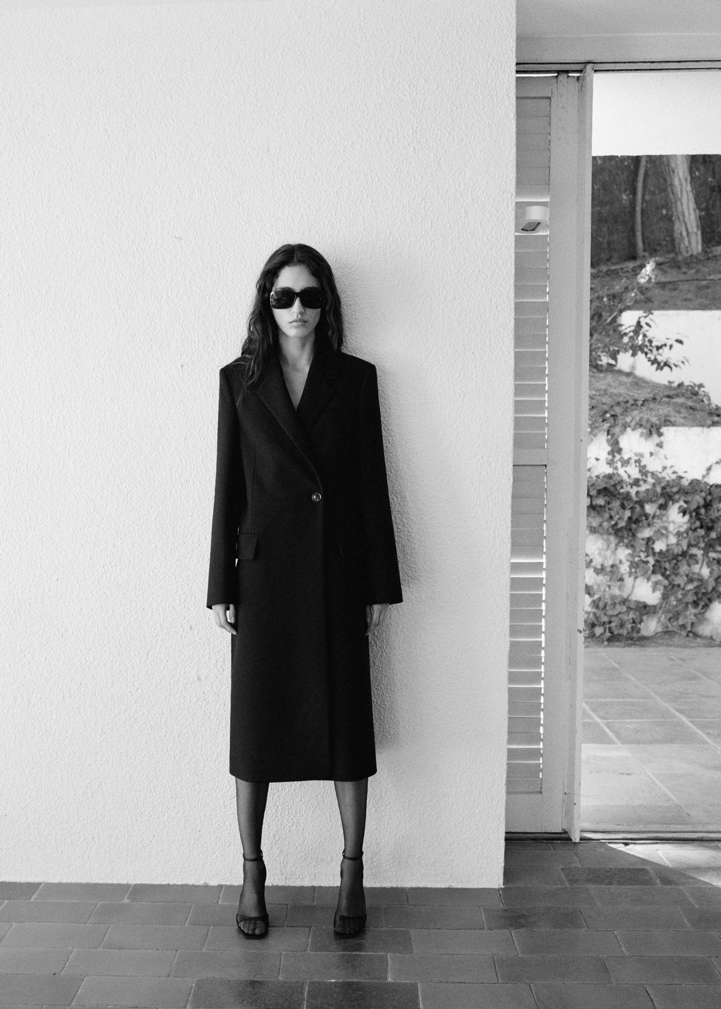 Manteau long en laine structuré