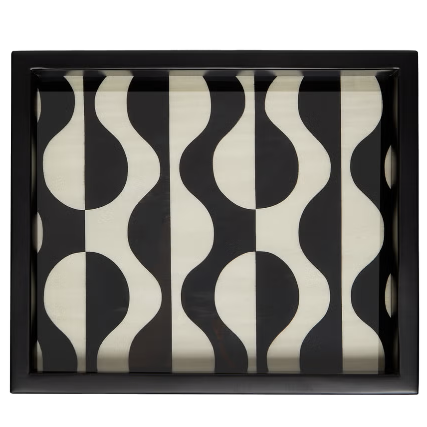 Plateau d'incrustation en bois Waves