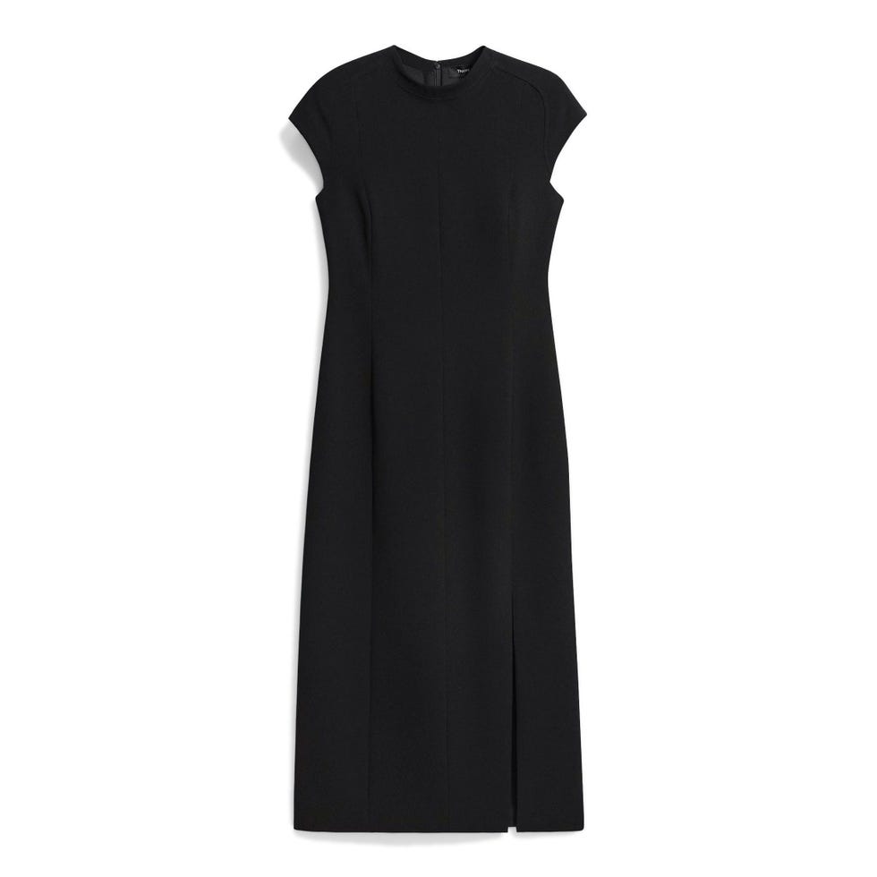 Robe mi-longue à manches courtes 