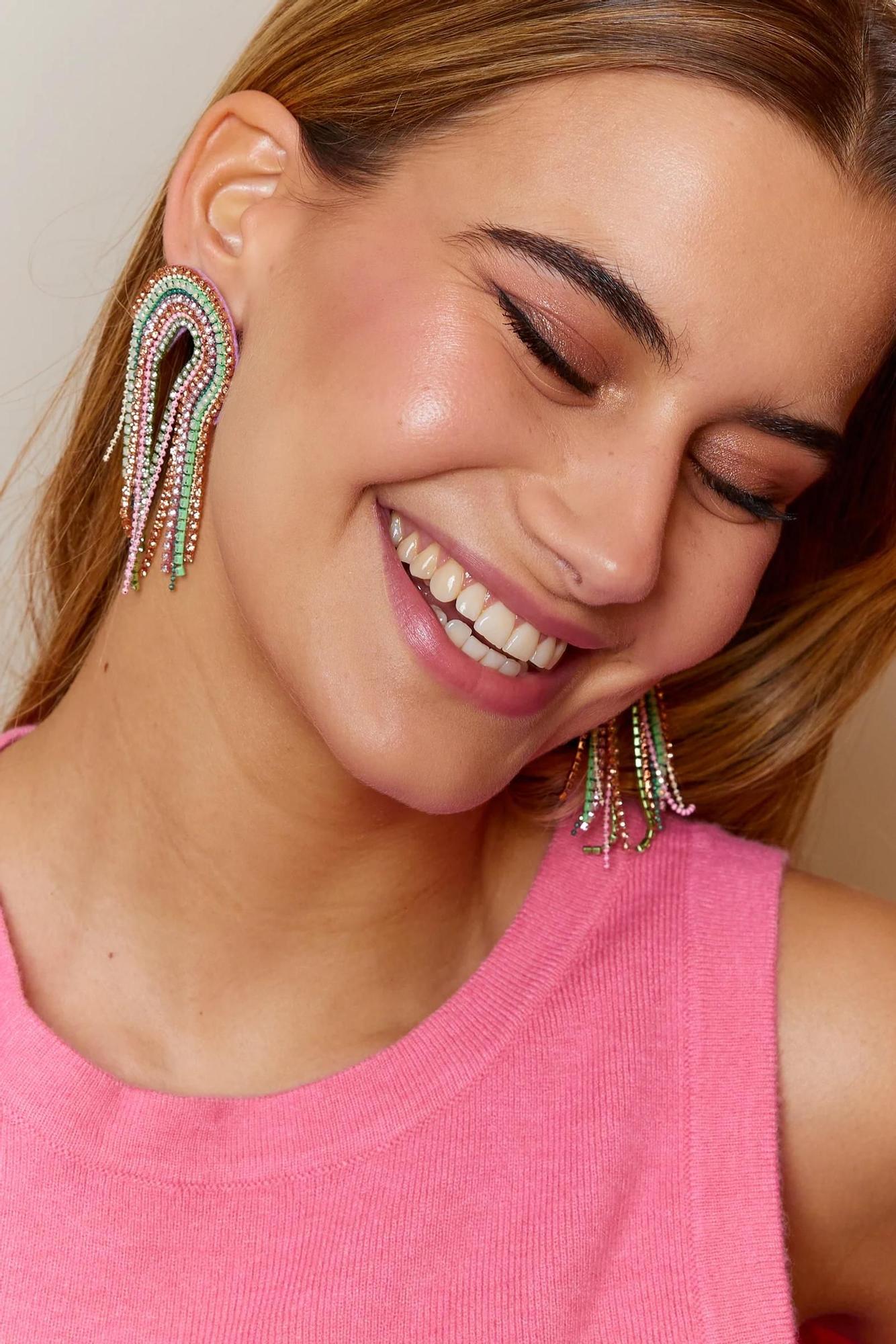 Boucles d'oreilles maxi colorées