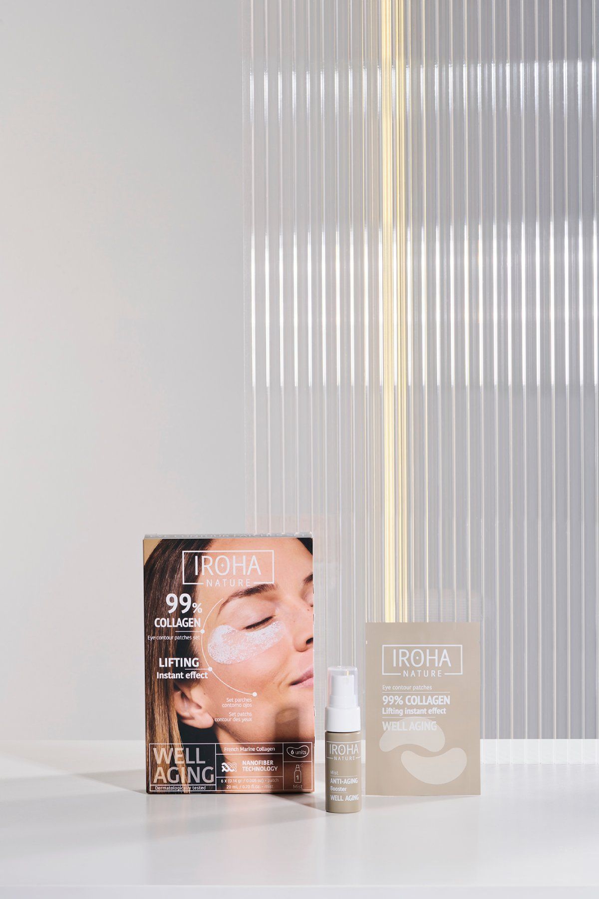 Patchs liftants pour les yeux avec 99% de collagène d'Iroha Nature