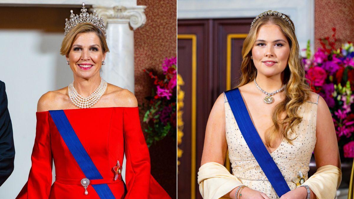 Máxima y Amalia de Holanda, impecables con sus looks de gala en Ámsterdam.