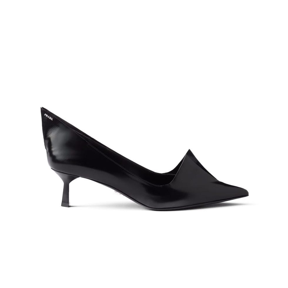 Escarpins en cuir brossé