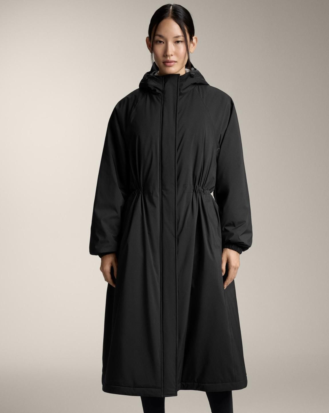 Veste imperméable longue noire