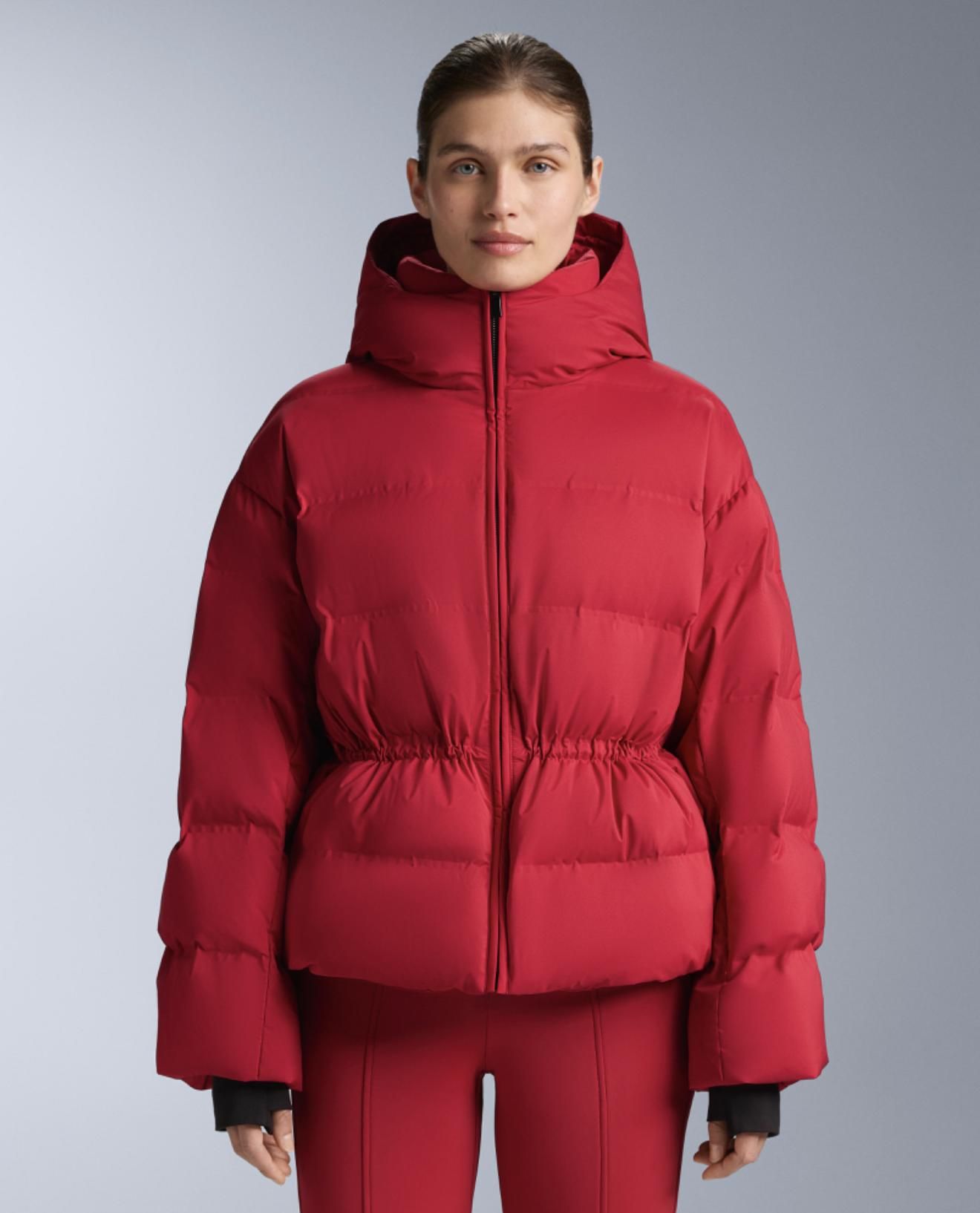 Veste imperméable courte rouge