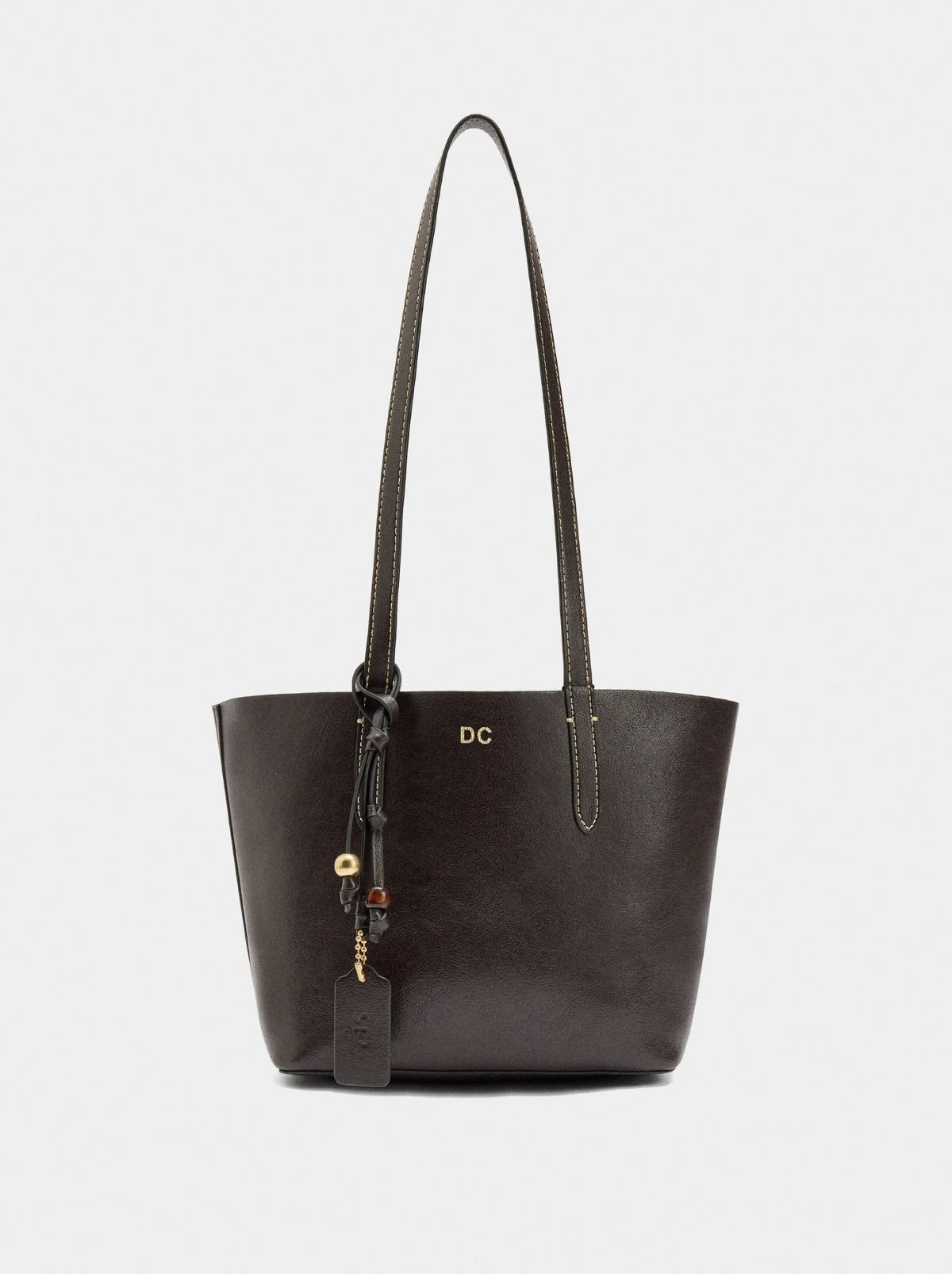 Sac cabas marron avec charm par Parfois