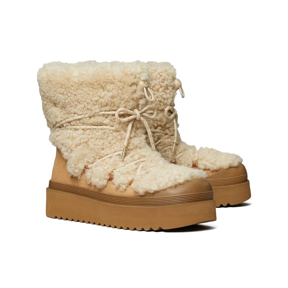 Botte à lacets en peau de mouton douce Botte à lacets en peau de mouton douce