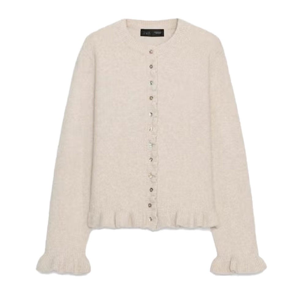 Cardigan en tricot à volants Cardigan en tricot à volants