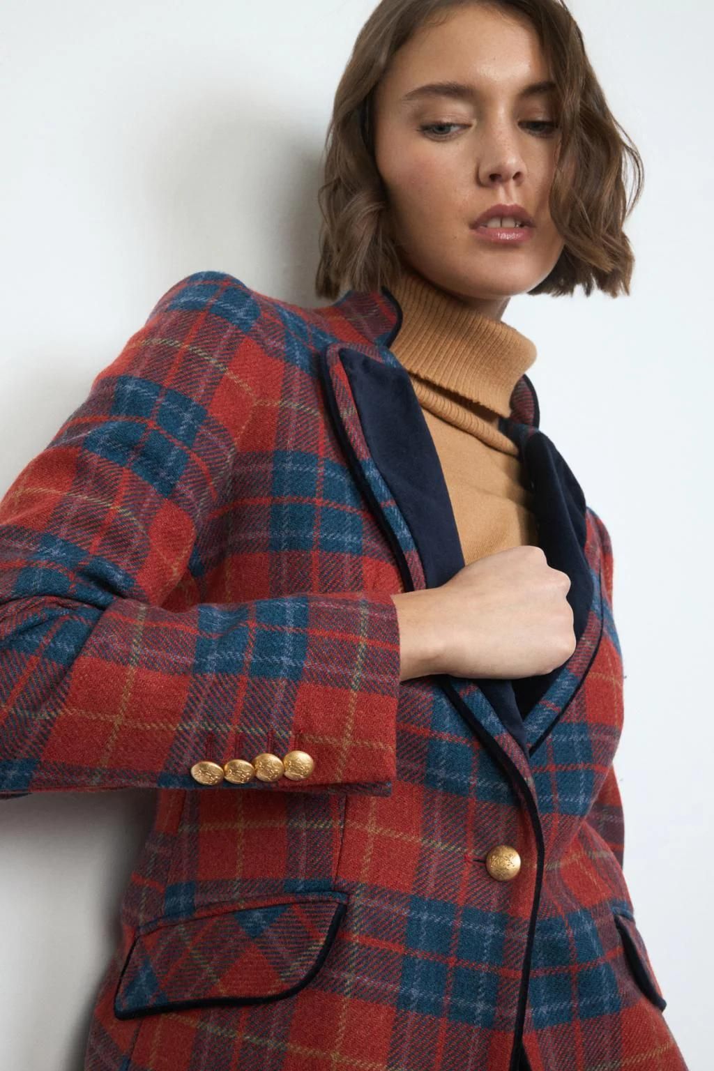 Blazer à carreaux