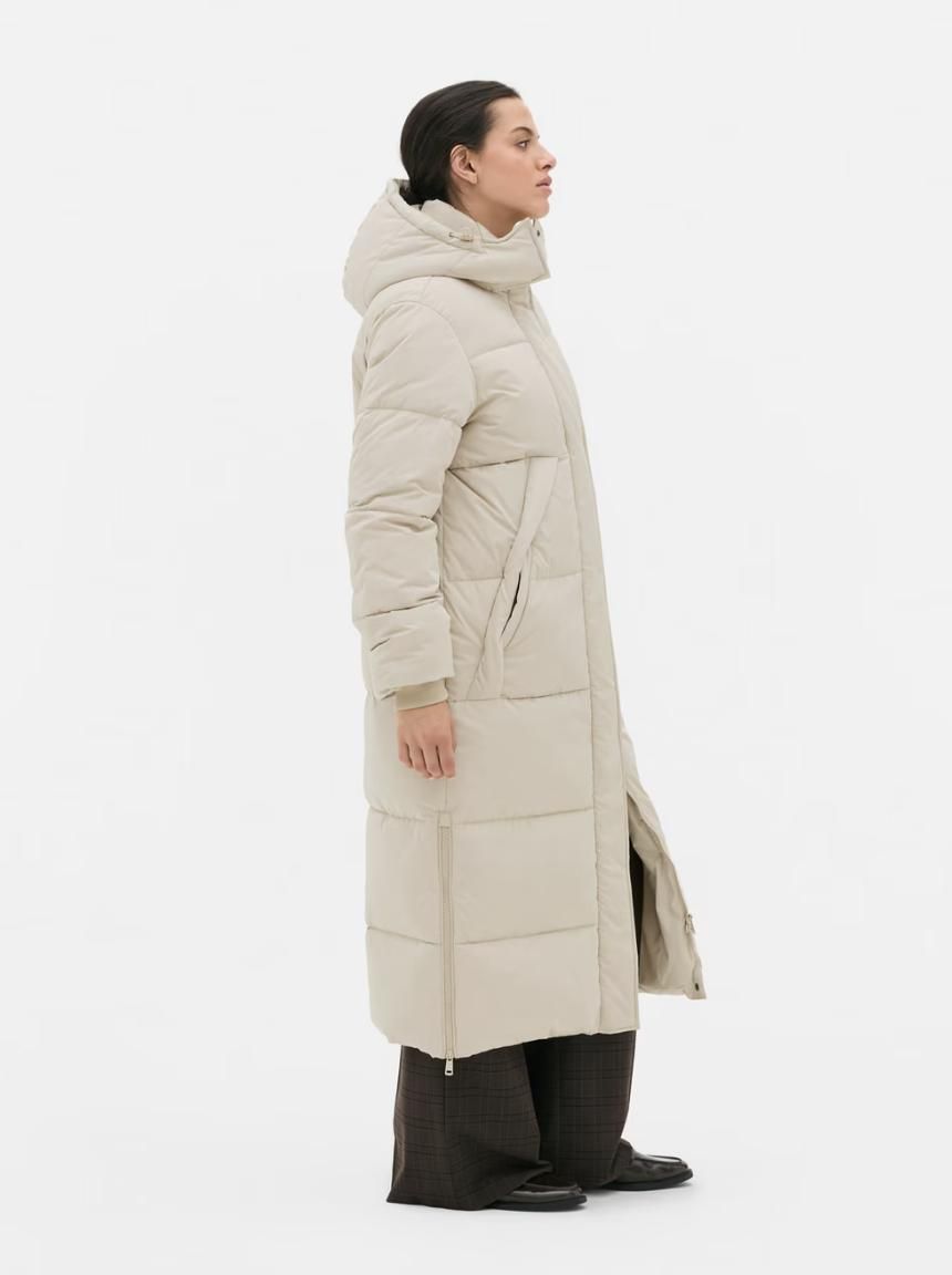 Doudoune longue femme blanche
