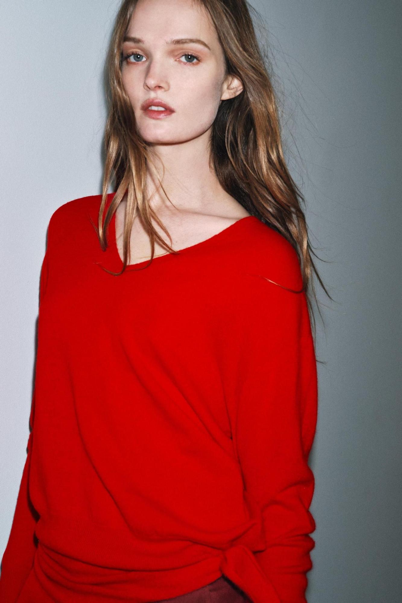 Pull en laine rouge