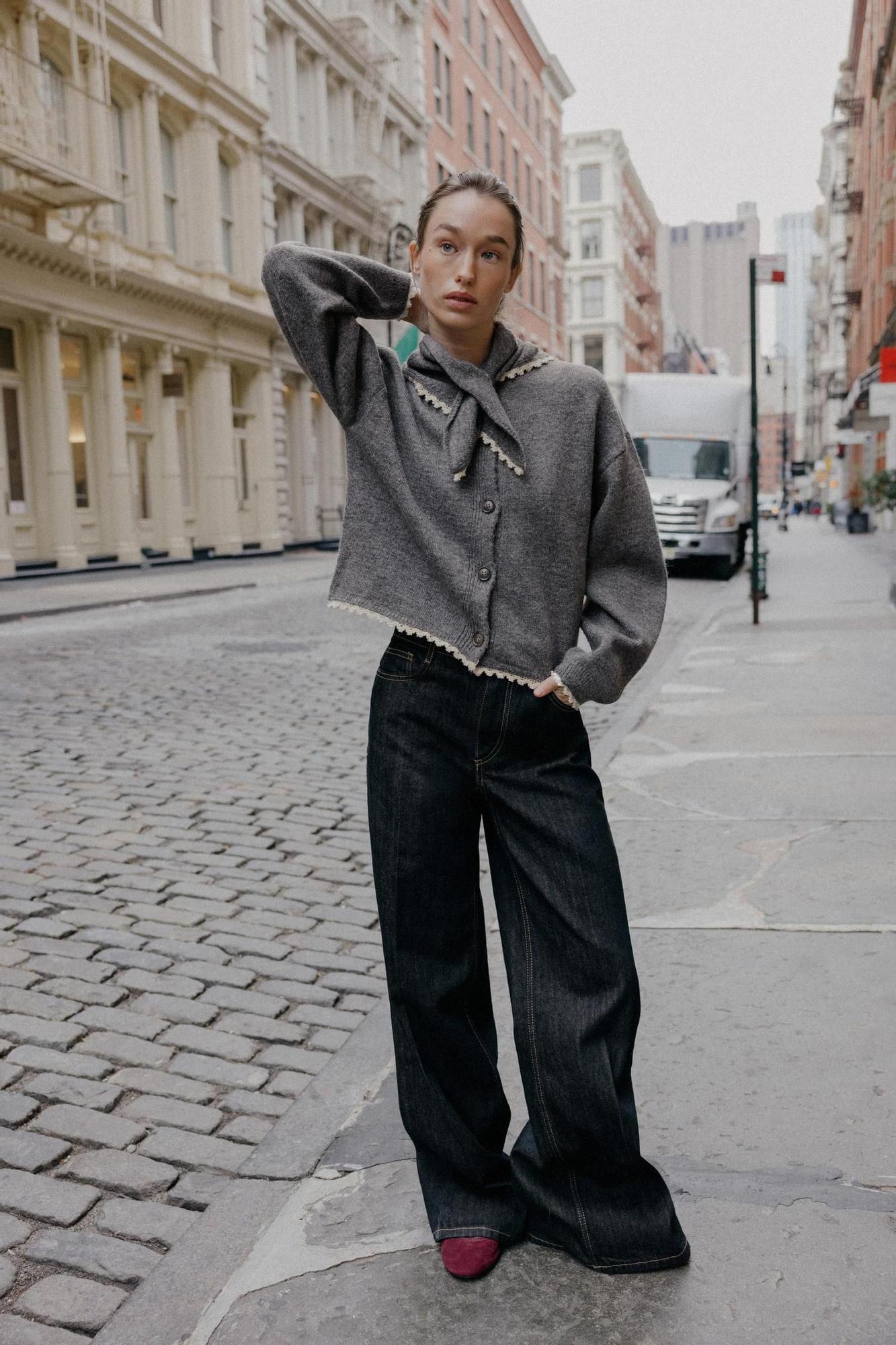 Veste en tricot bandana