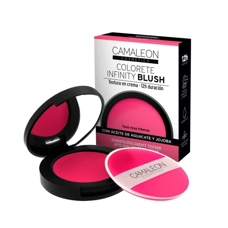 Blush Infinity longue durée de Camaleon Cosmetics.