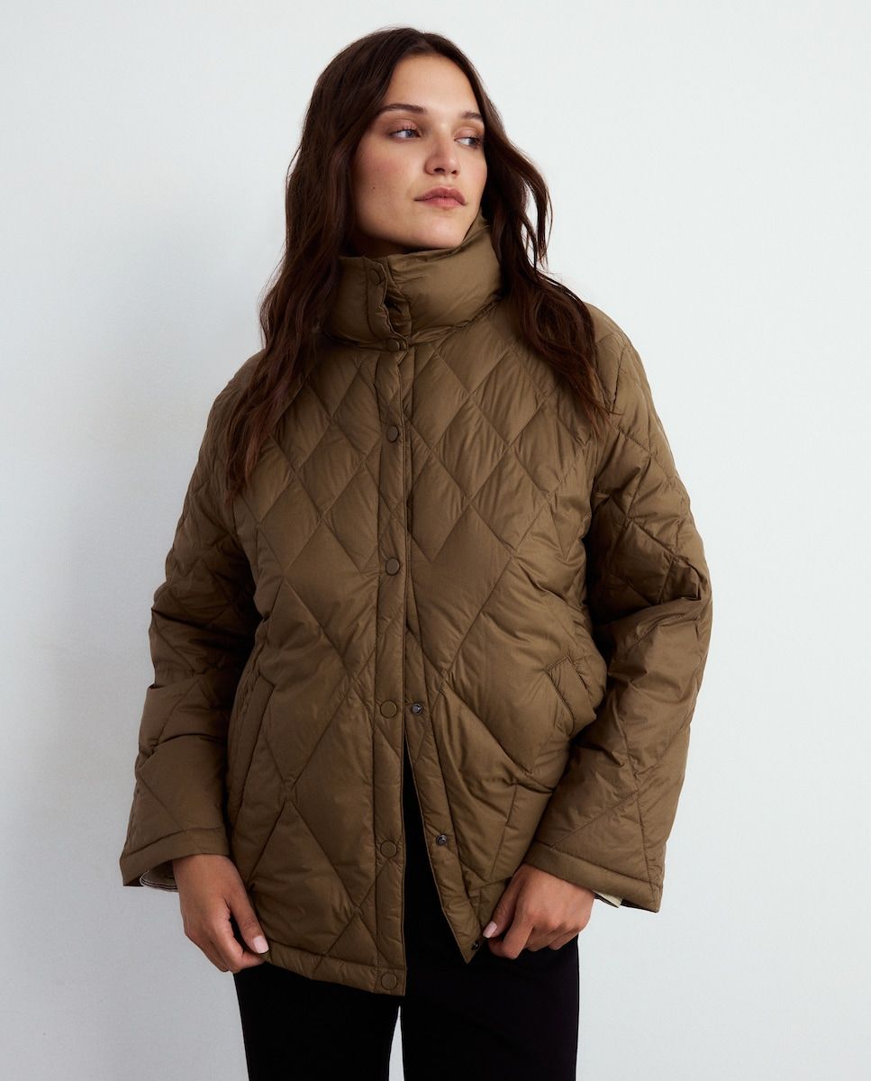 Doudoune courte marron