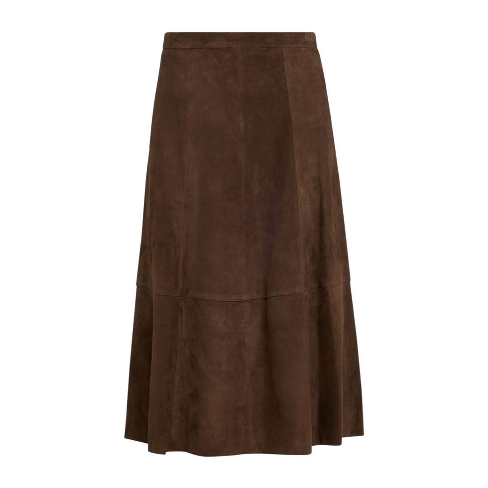 Jupe évasée en daim