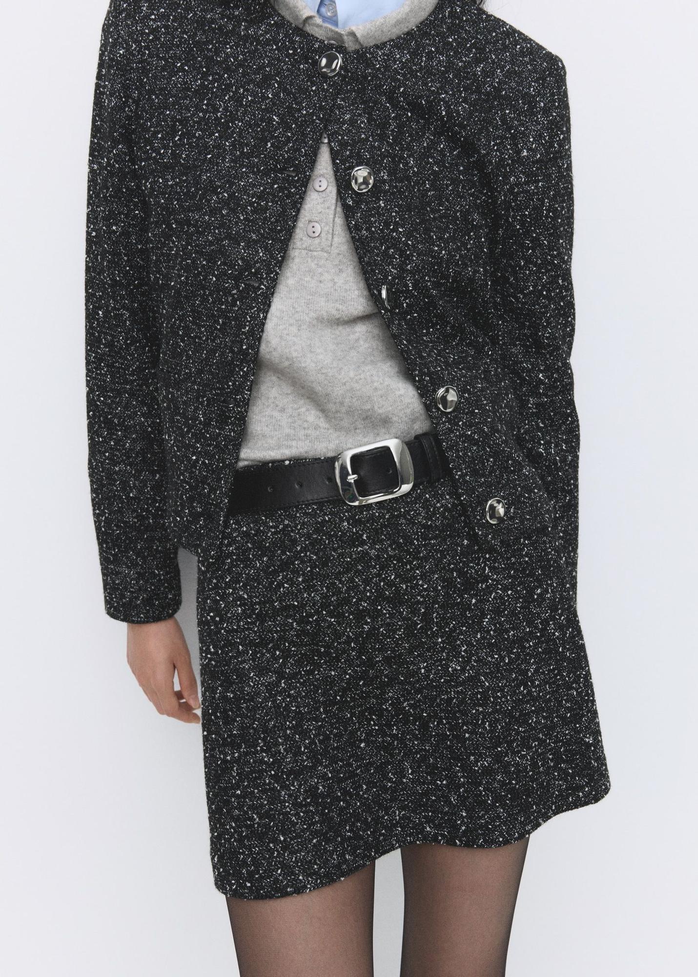 Mini-jupe en maille marbrée