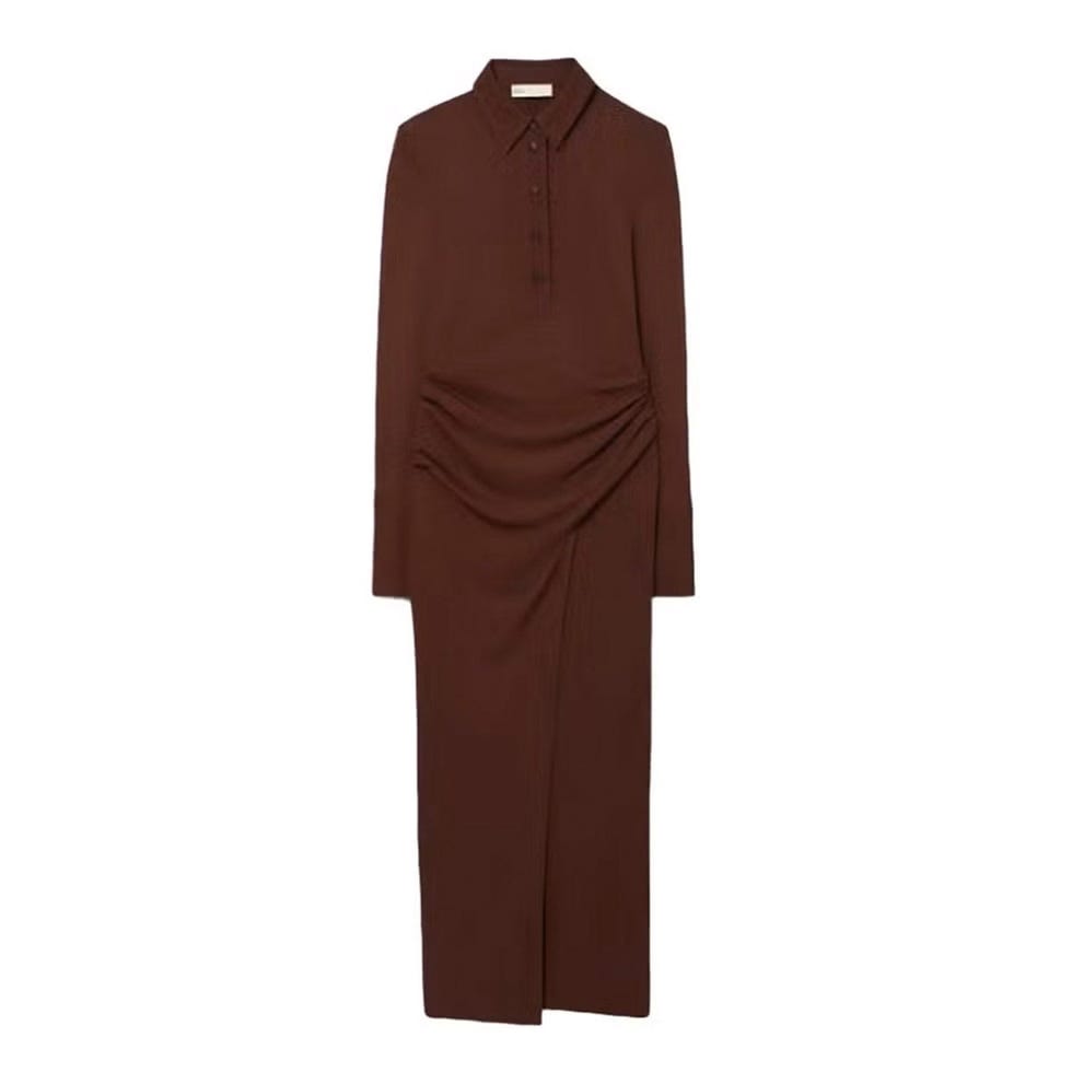 Robe chemise en jersey