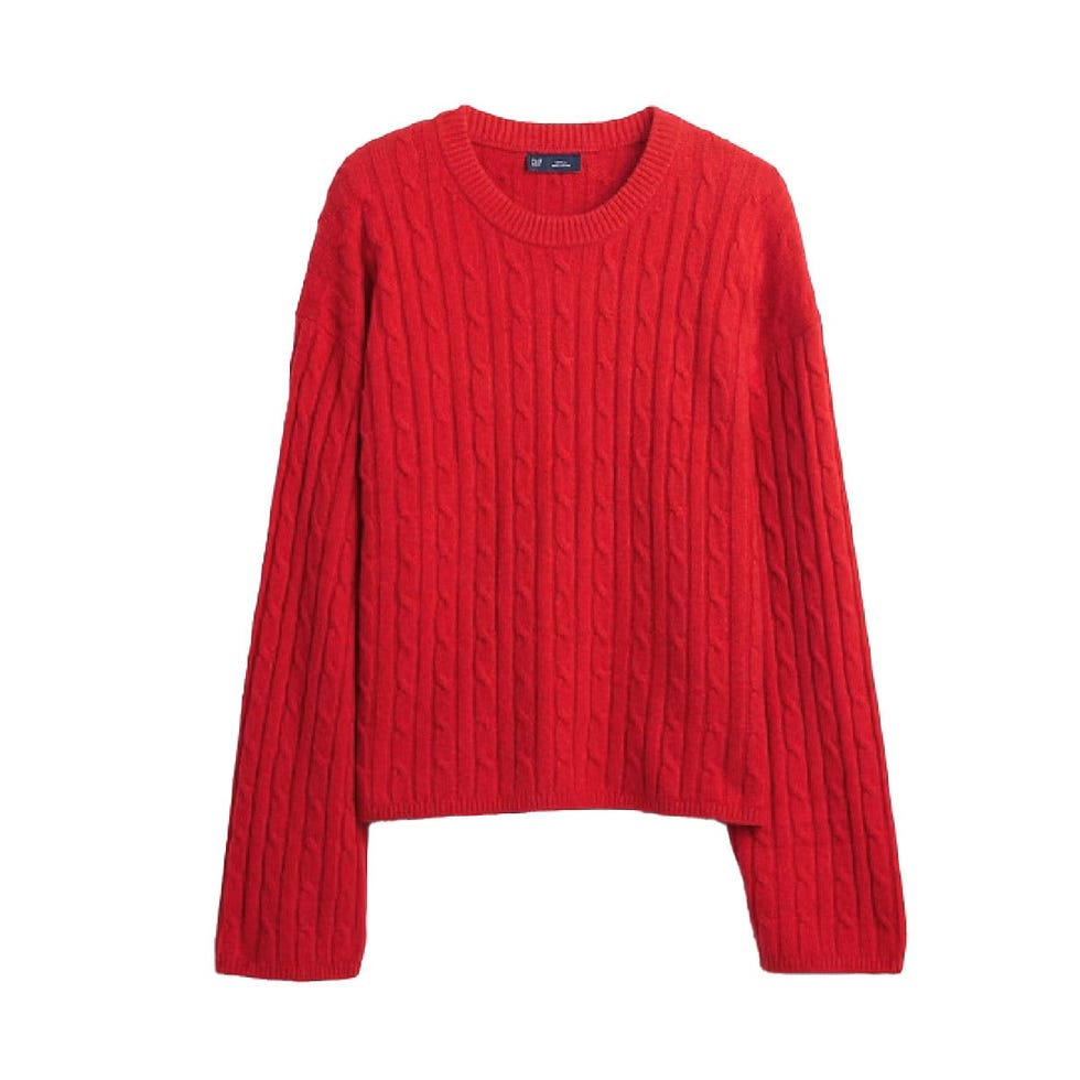 Pull à col rond en tricot torsadé