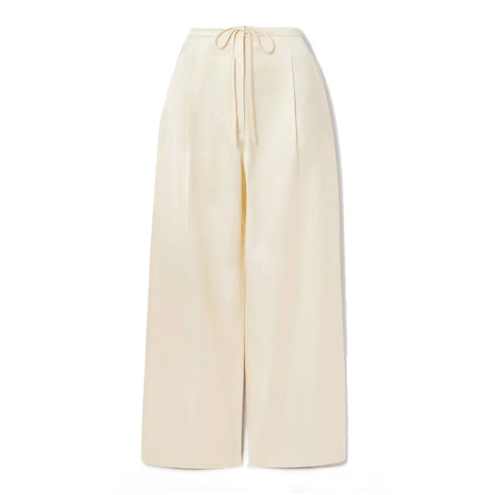 Pantalon en satin à cordon de serrage