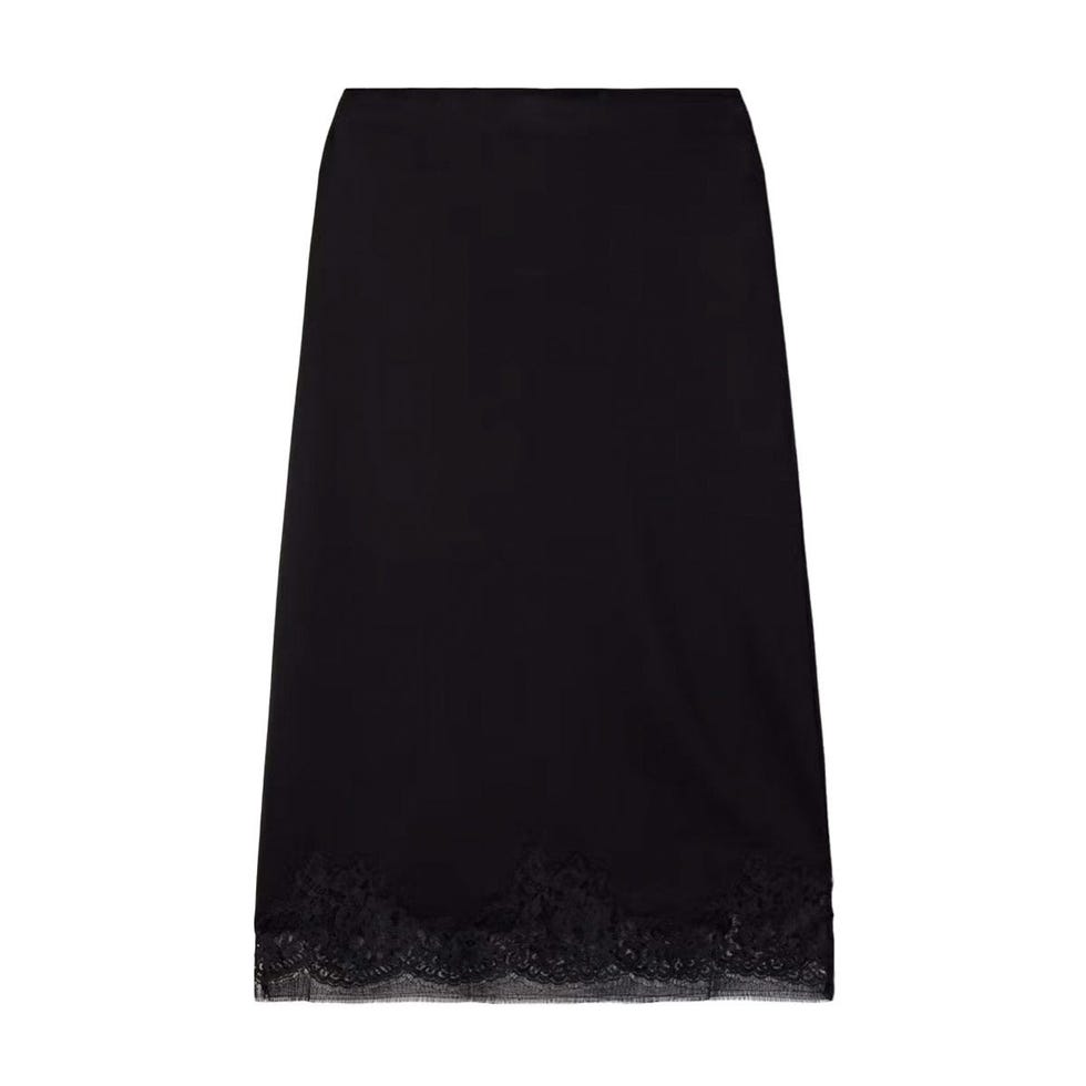 Jupe mi-longue en soie Mea