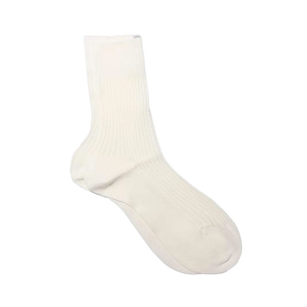 Chaussettes côtelées en coton bio Maria La Rosa