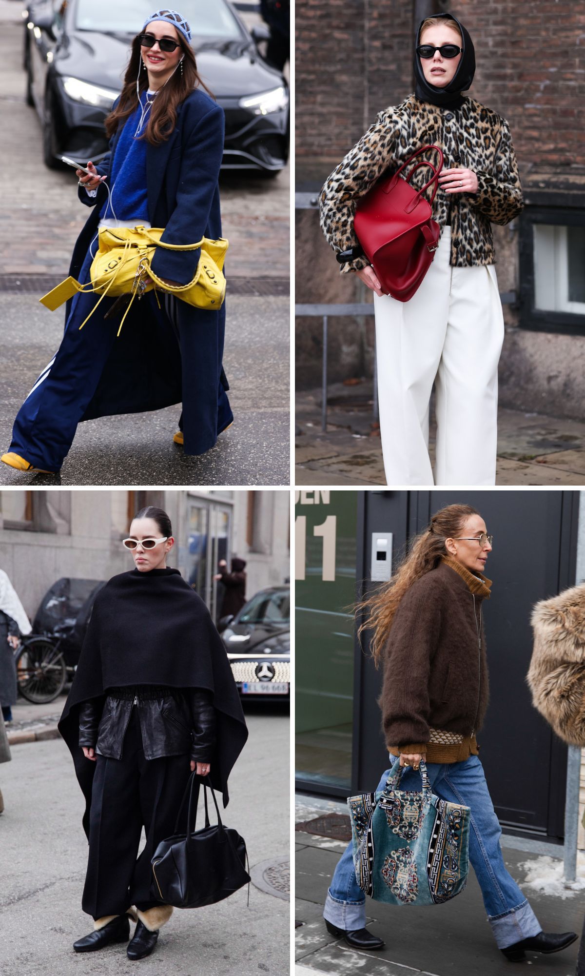 Les maxi sacs sont la star du « street style » de Copenhague.