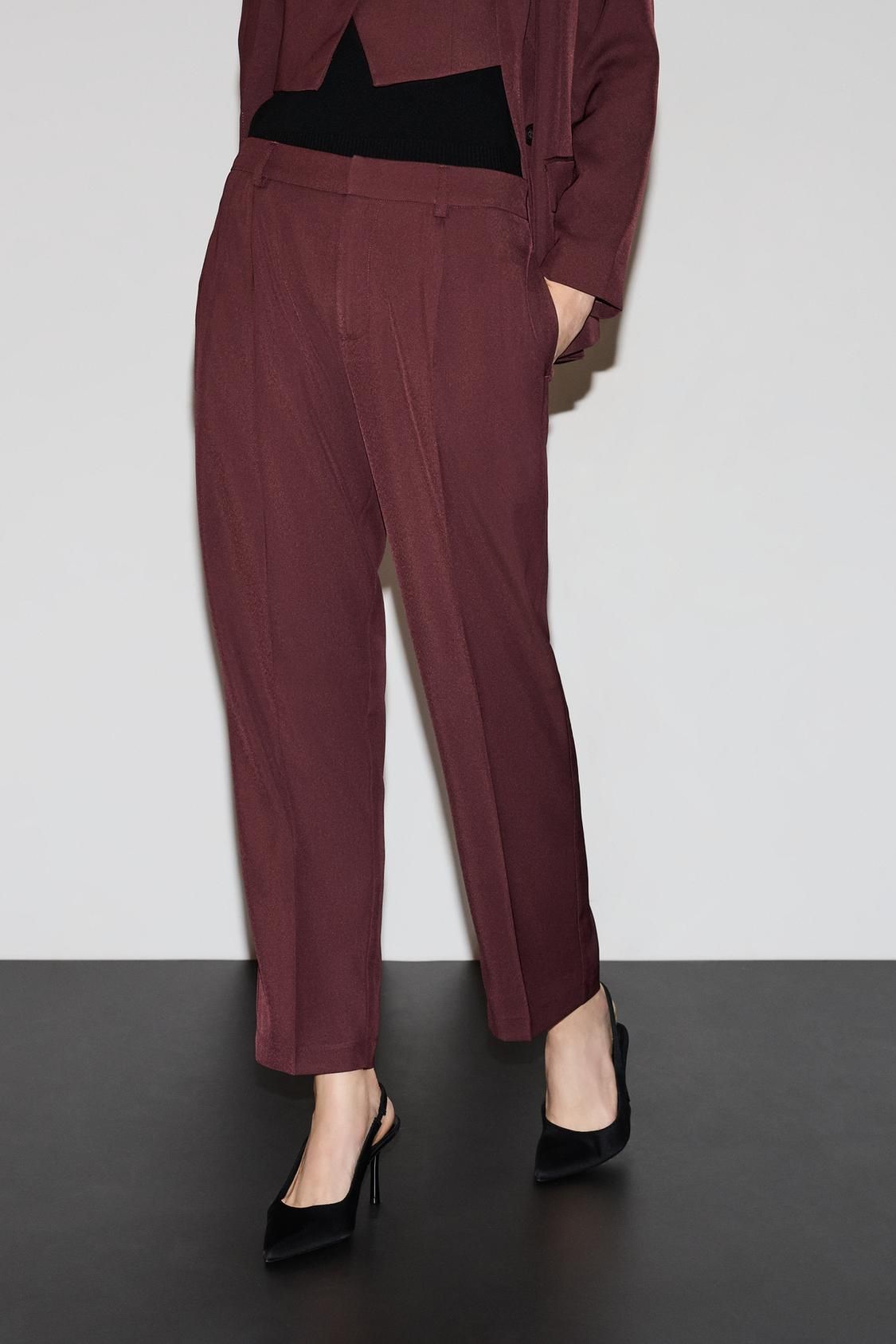 Pantalon de costume bordeaux