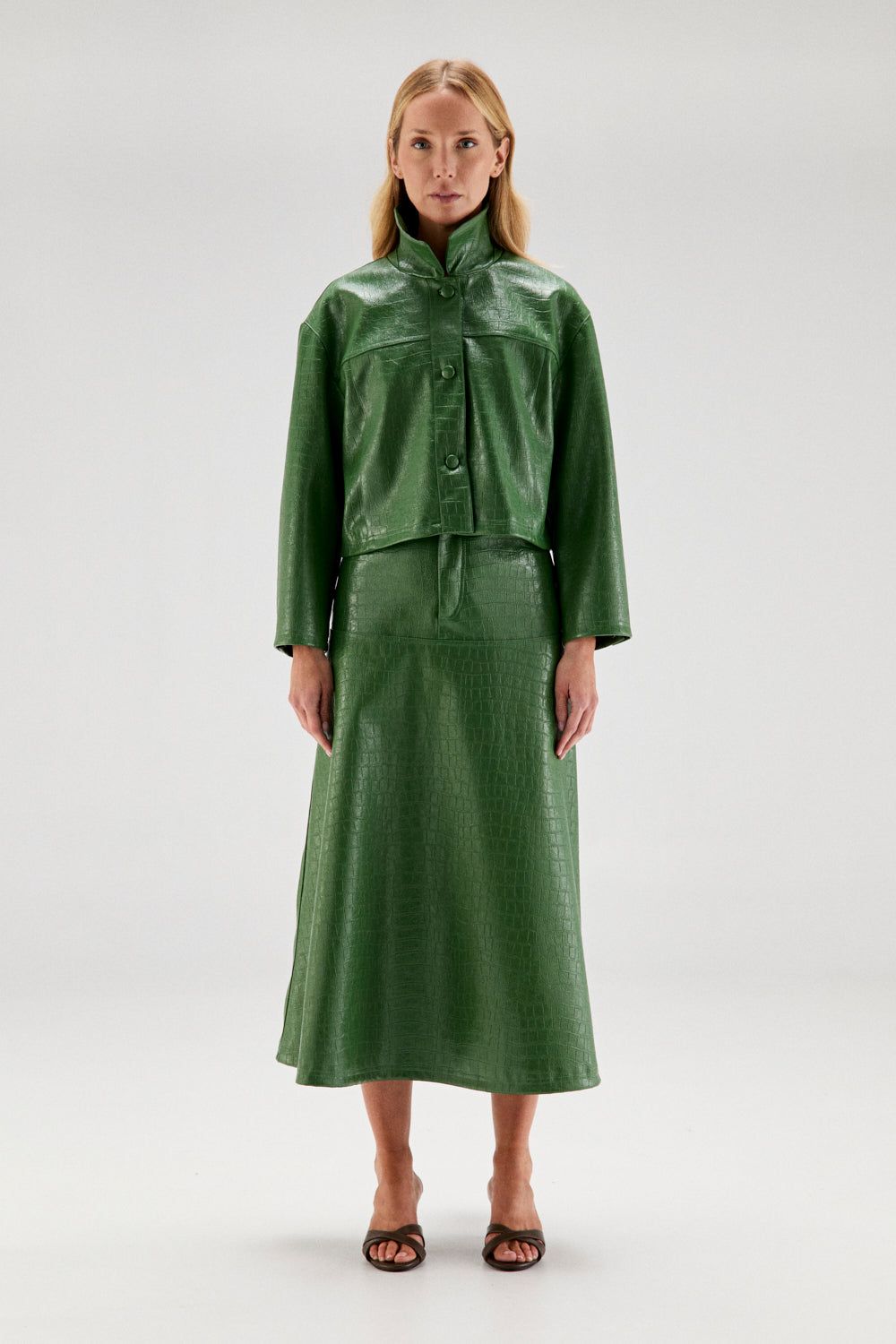 Aspect simili cuir vert