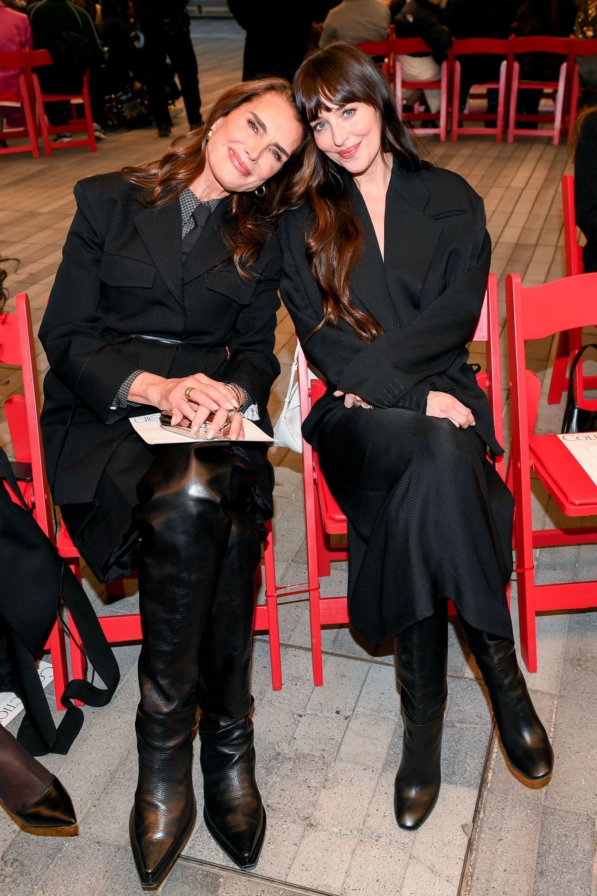 Brooke Shields et Dakota Johnson au défilé Calvin Klein à la Fashion Week de New York