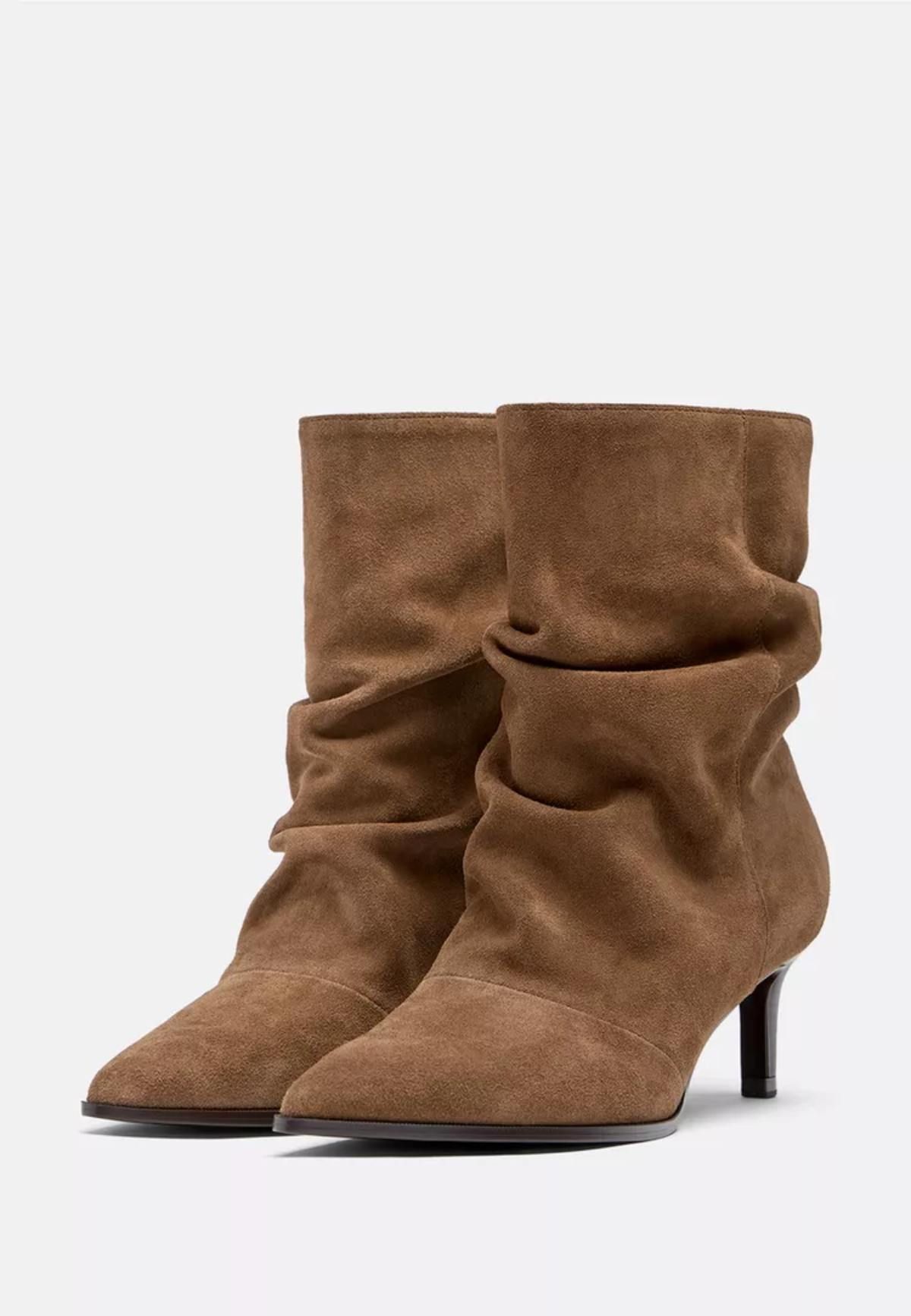 Bottines à talons souples en cuir