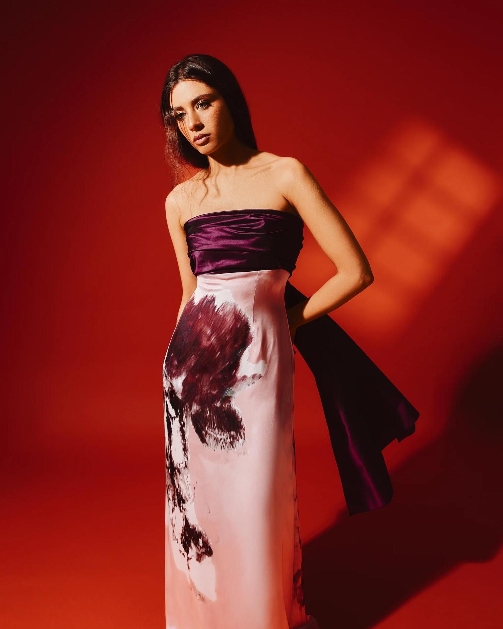 Robe longue combinée