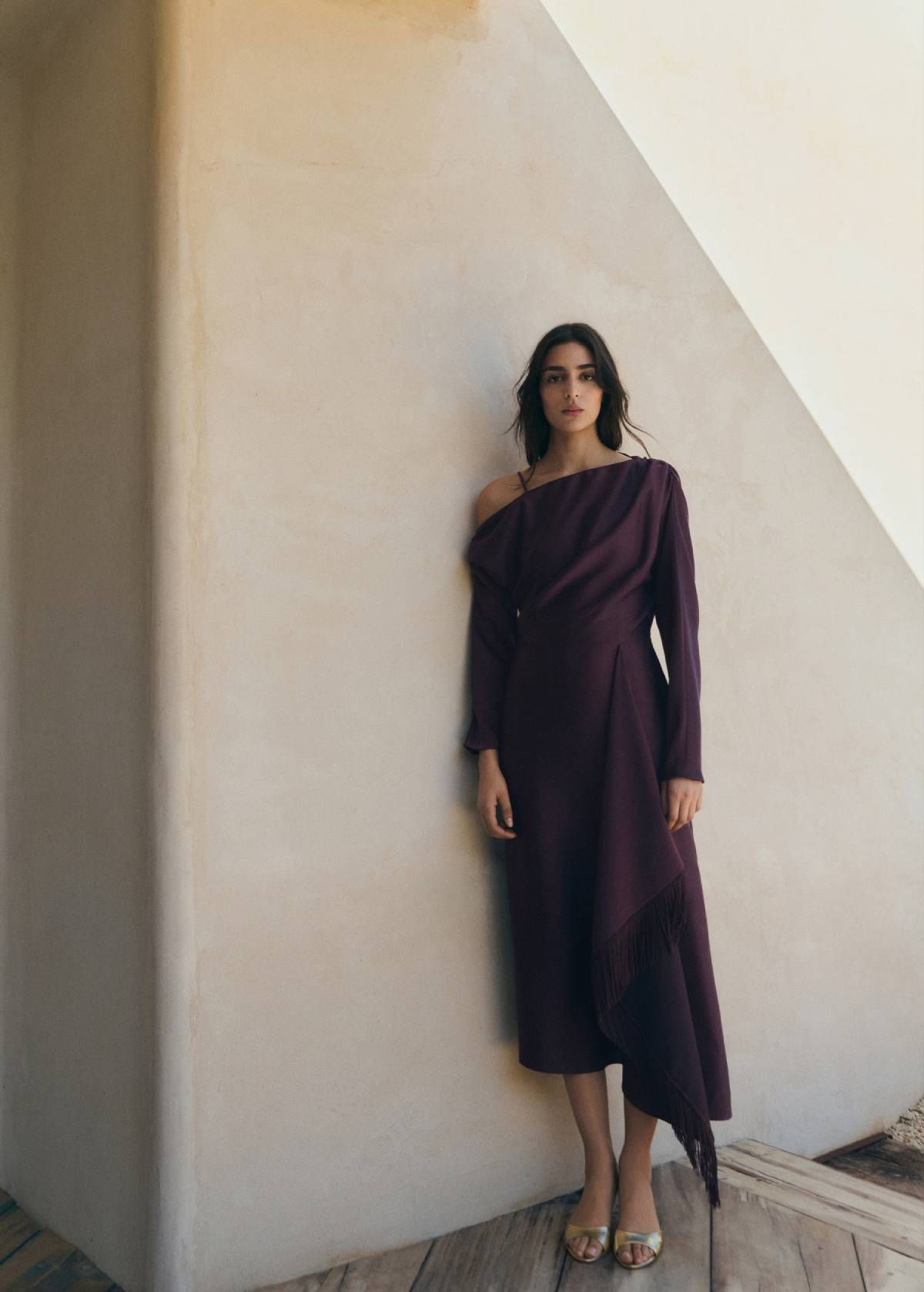 Robe d'invité à franges, par Mango