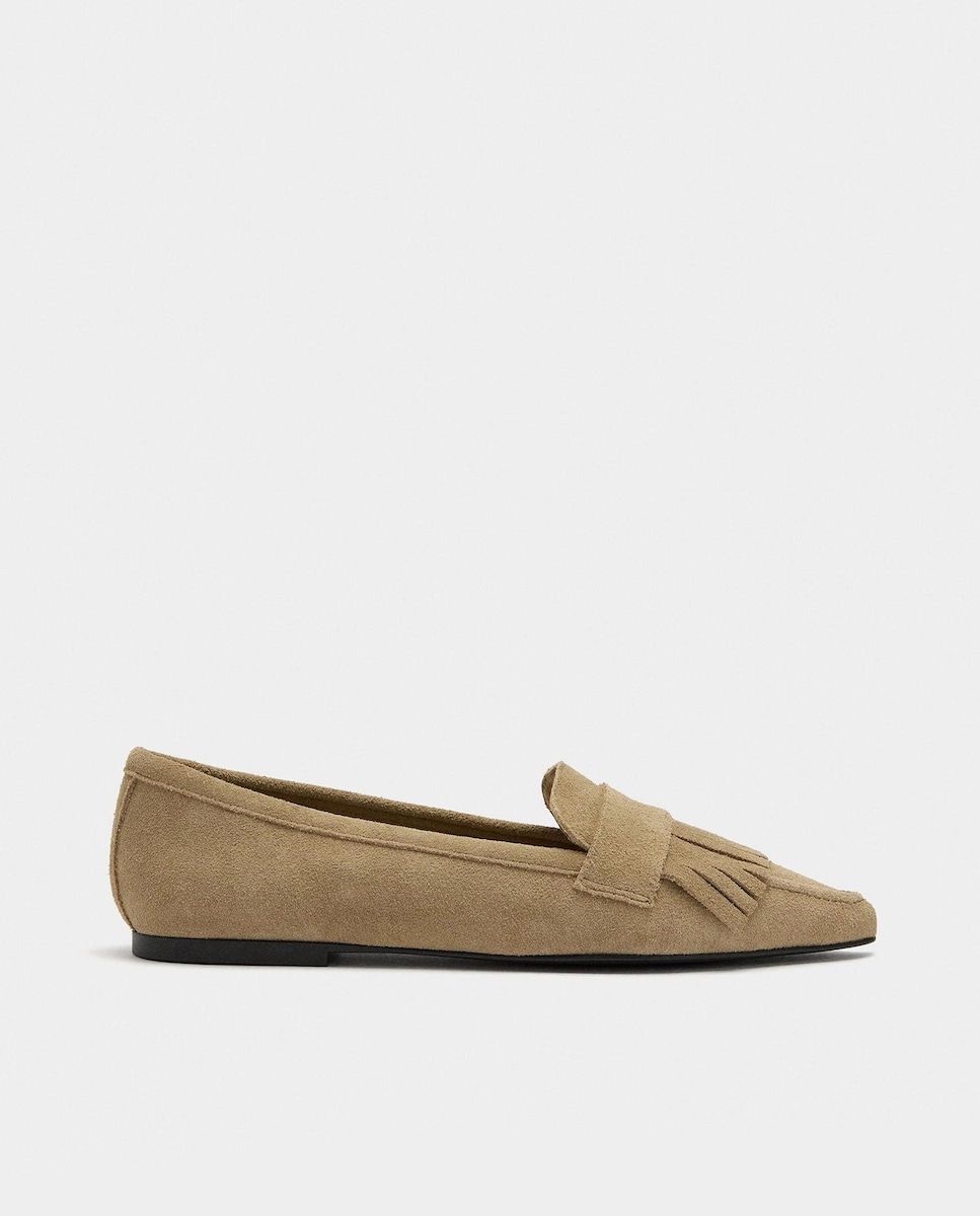 Mocassins en daim à franges
