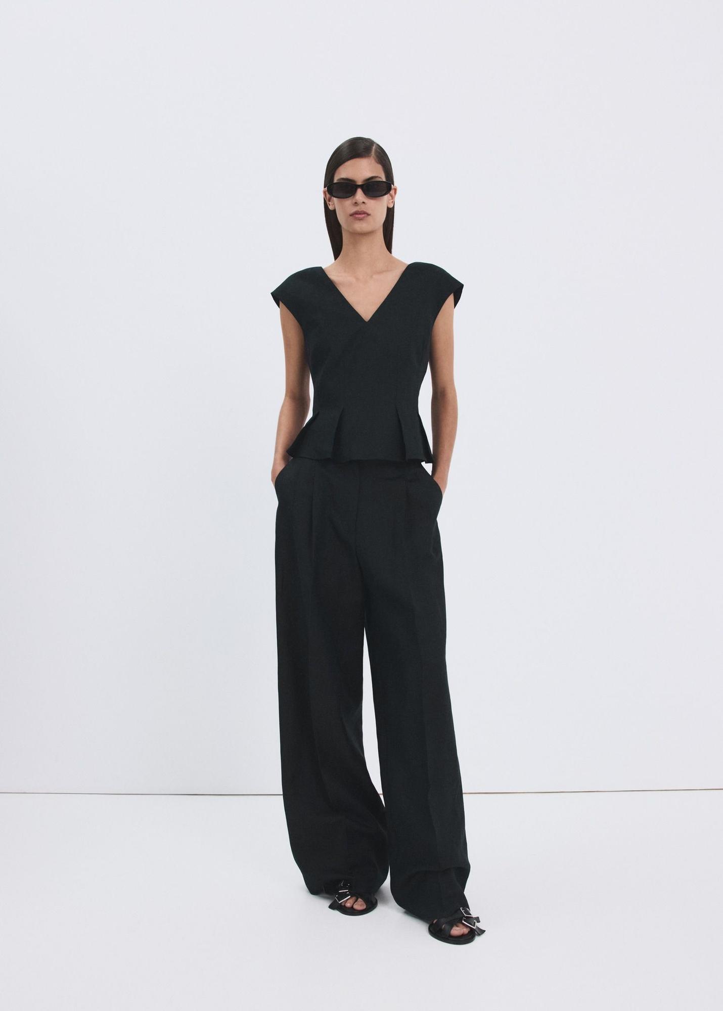 Ensemble robe haut et pantalon noir