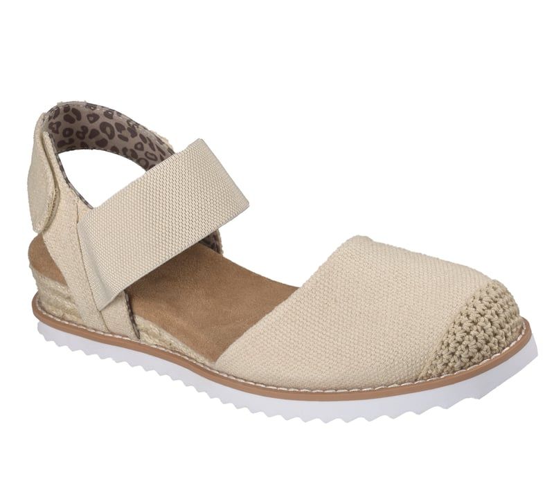 Espadrilles compensées basses beiges