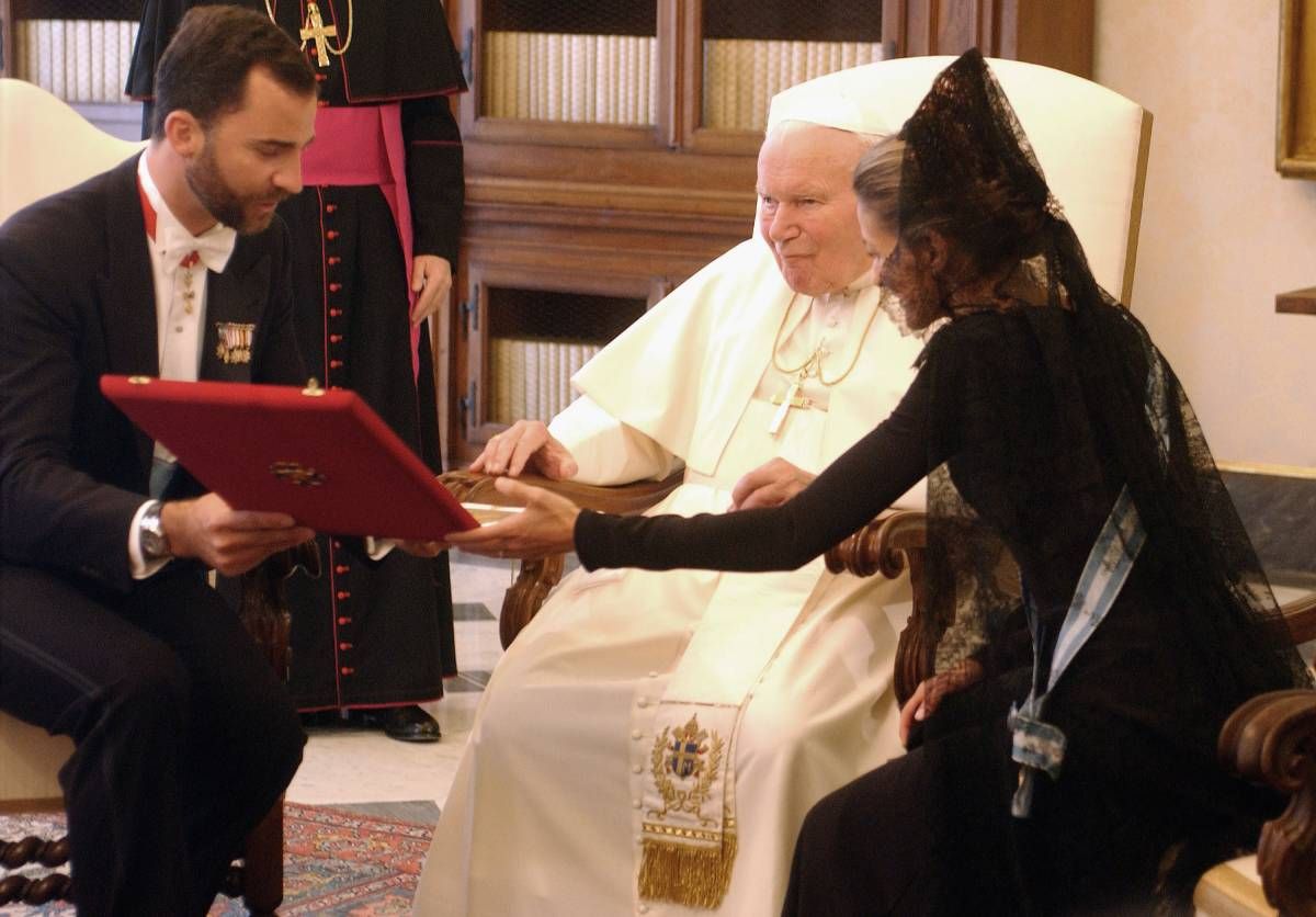 Le prince Felipe et Doña Letizia ont rendu visite au pape Jean-Paul II en juin 2004